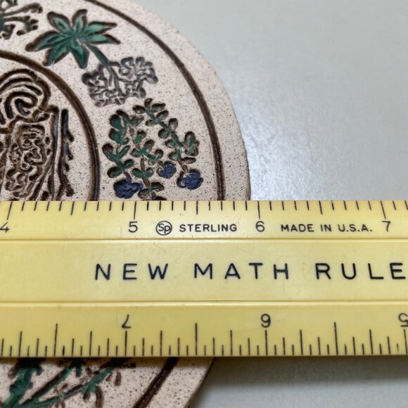 Amaranth Stoneware Ltd. Handcrafted Nativity Themed Ceramic Trivet With 15th Cen - Picture 9 of 10